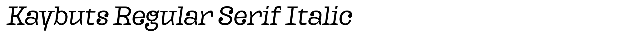 Kaybuts Regular Serif Italic image